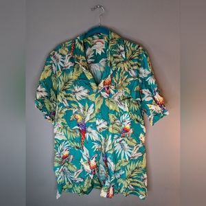 Paradise Found XL Button Down Shirt Short Sleeve